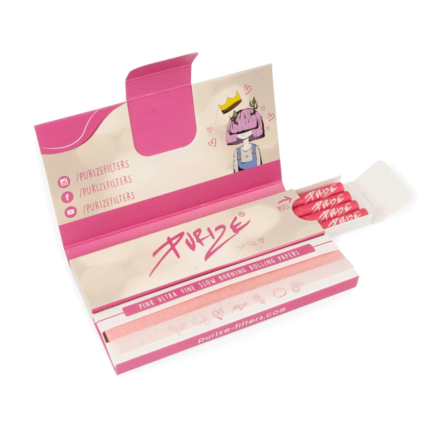 PURIZE® | Heftchen + Aktivkohlefilter - Kombipackung (Pink Editon)