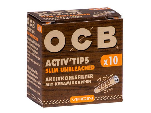 OCB® | Virgin - filtre à charbon actif - Ø 7mm (10pcs.)