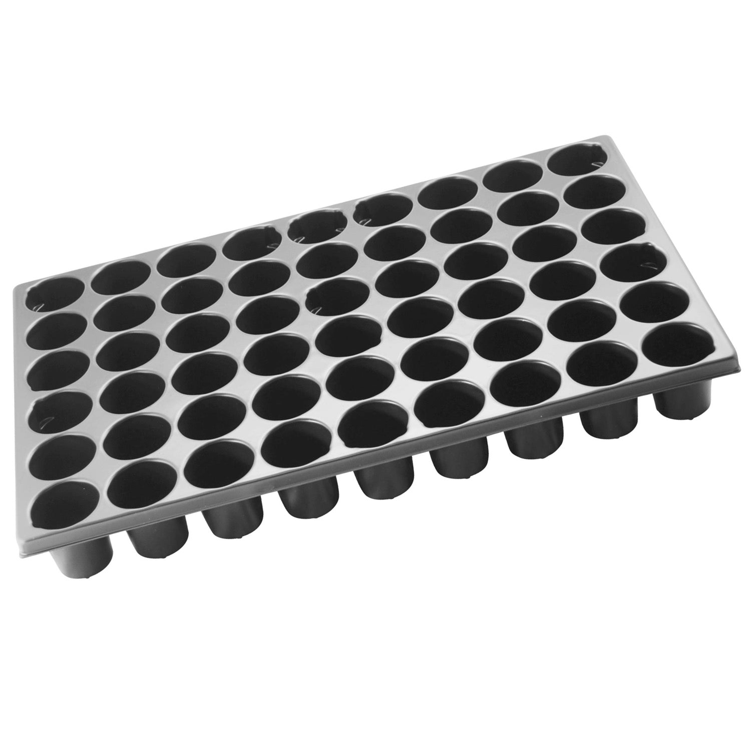 Growing trays with 54 plant holes 