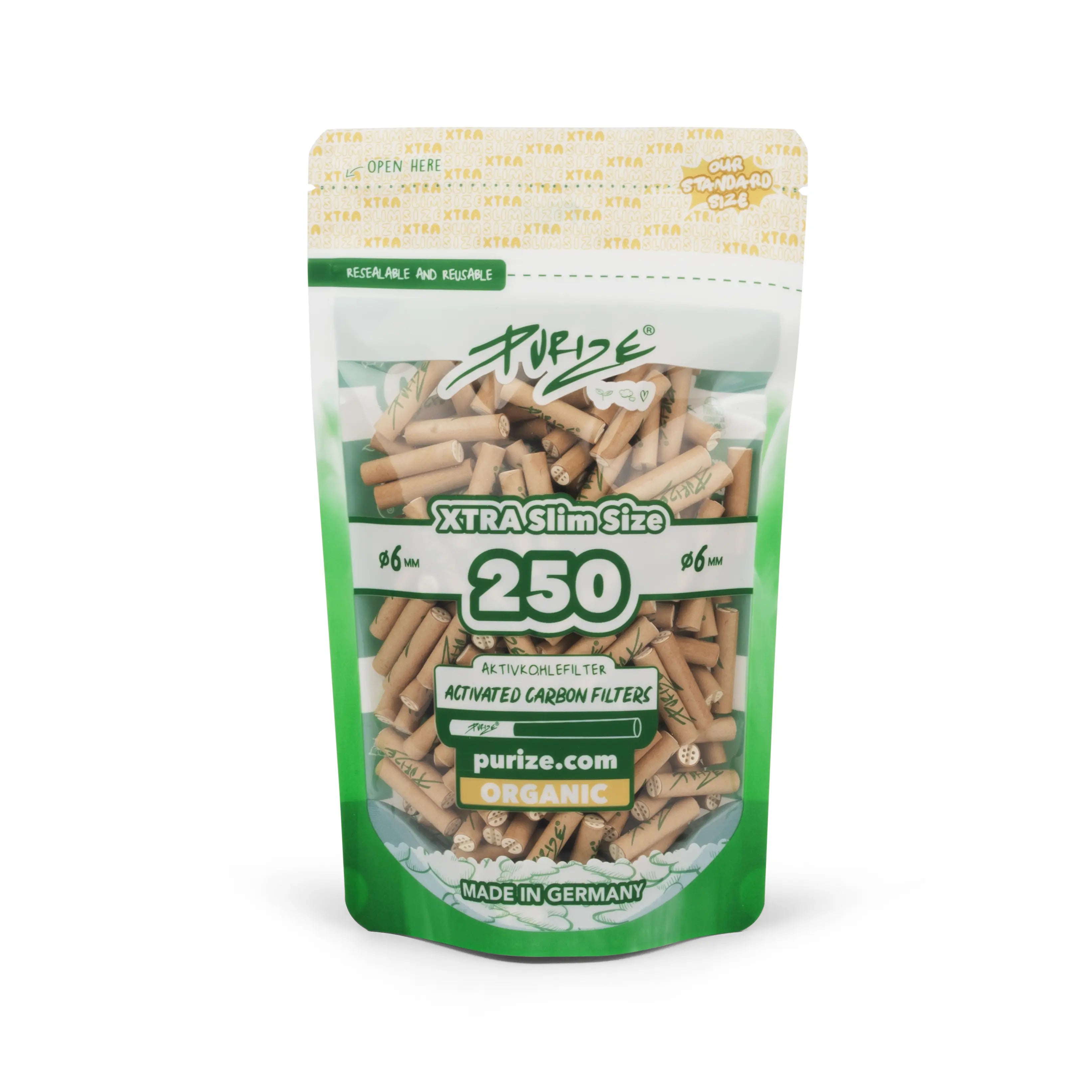 Purize Xtra Slim 250 Aktivkohlefilter in Organic 