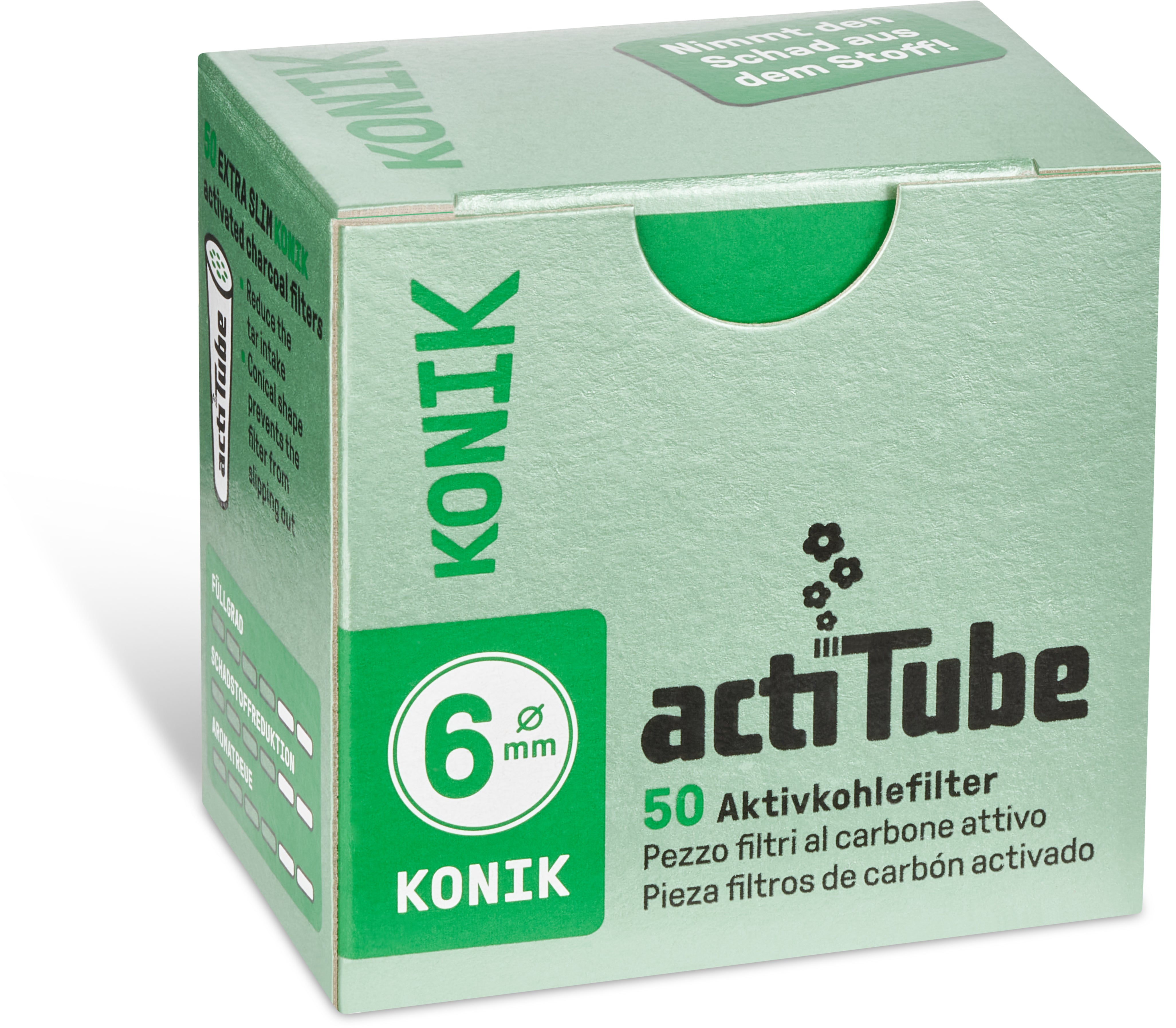 ActiTube® | Filtre à charbon actif - Ø 6mm - Konik