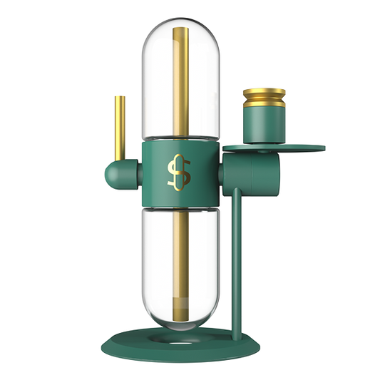 "STÜNDENGLASS® x DR.GREENTHUMB® Gravity Infuser – Seitenansicht"